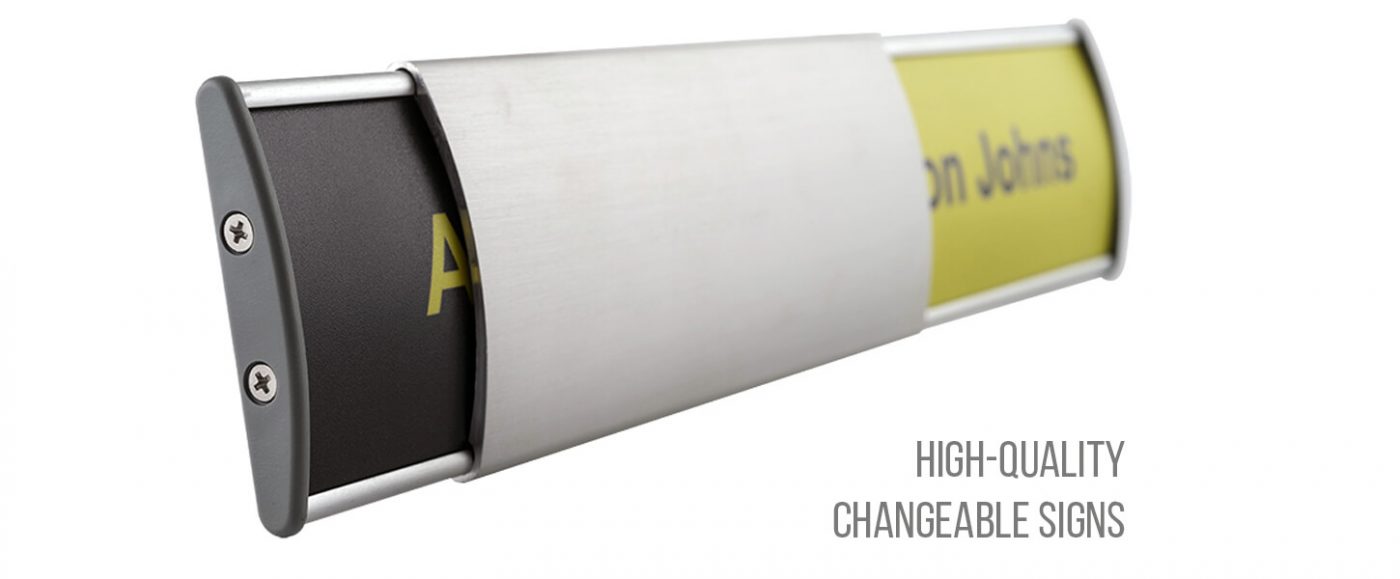 office sign for conference room with slider